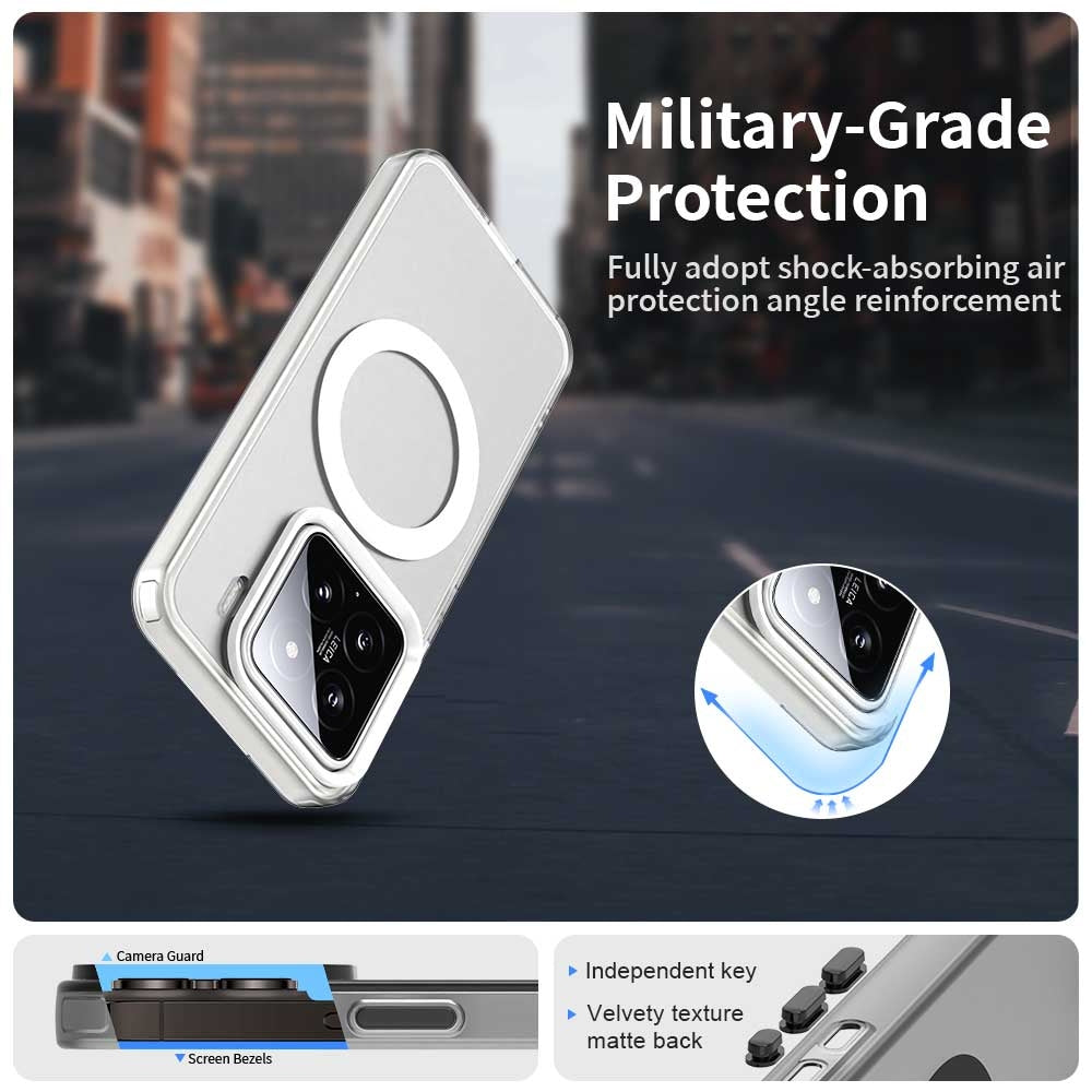 For-Xiaomi-15-Pro-Candy-Magsafe-PC-Hybrid-TPU-Phone-Case(White)