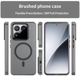 For-Xiaomi-15-Pro-MagSafe-Frosted-Translucent-TPU-+-PC-Full-Coverage-Phone-Case(Black)