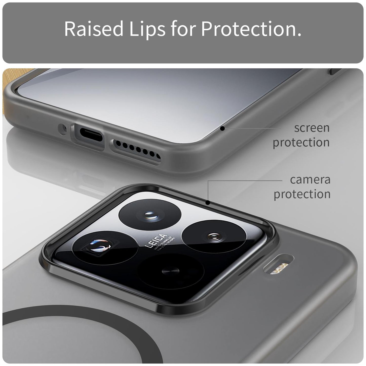 For-Xiaomi-15-Pro-MagSafe-Frosted-Translucent-TPU-+-PC-Full-Coverage-Phone-Case(Black)