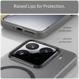 For-Xiaomi-15-Pro-MagSafe-Frosted-Translucent-TPU-+-PC-Full-Coverage-Phone-Case(Black)