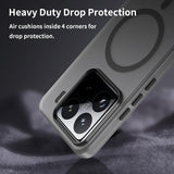 For-Xiaomi-15-Pro-MagSafe-Frosted-Translucent-TPU-+-PC-Full-Coverage-Phone-Case(Black)