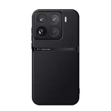 For-Xiaomi-15-Pro-Litchi-Leather-Magnetic-Full-Coverage-Shockproof-Phone-Case(Black)