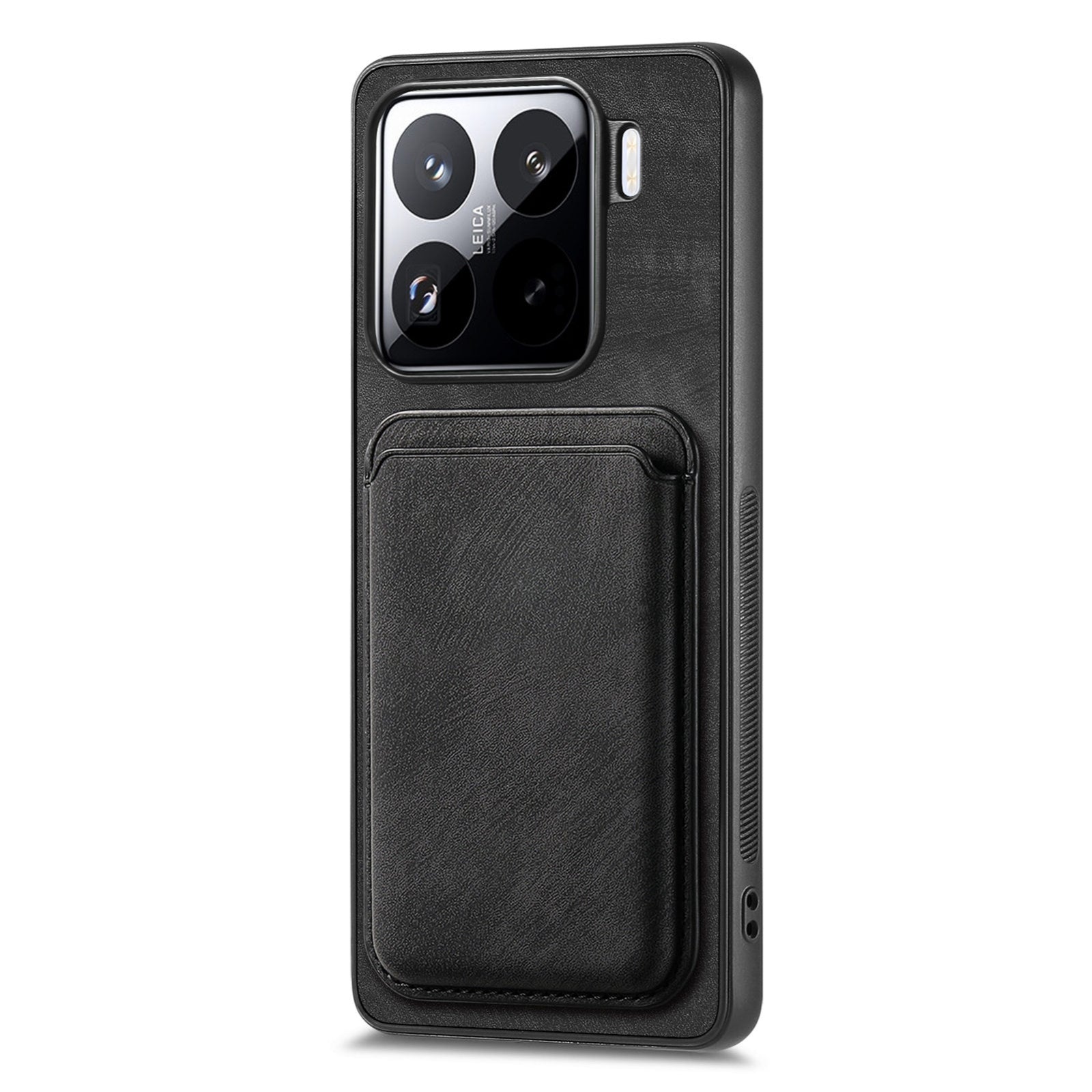 For-Xiaomi-15-Retro-Leather-Card-Bag-Magnetic-Phone-Case(Black)