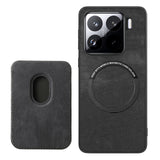 For-Xiaomi-15-Retro-Leather-Card-Bag-Magnetic-Phone-Case(Black)