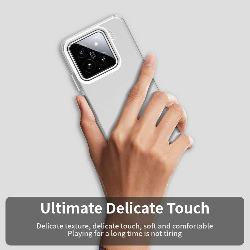 For-Xiaomi-15-Pro-Candy-PC-Hybrid-TPU-Shockproof-Phone-Case(White)