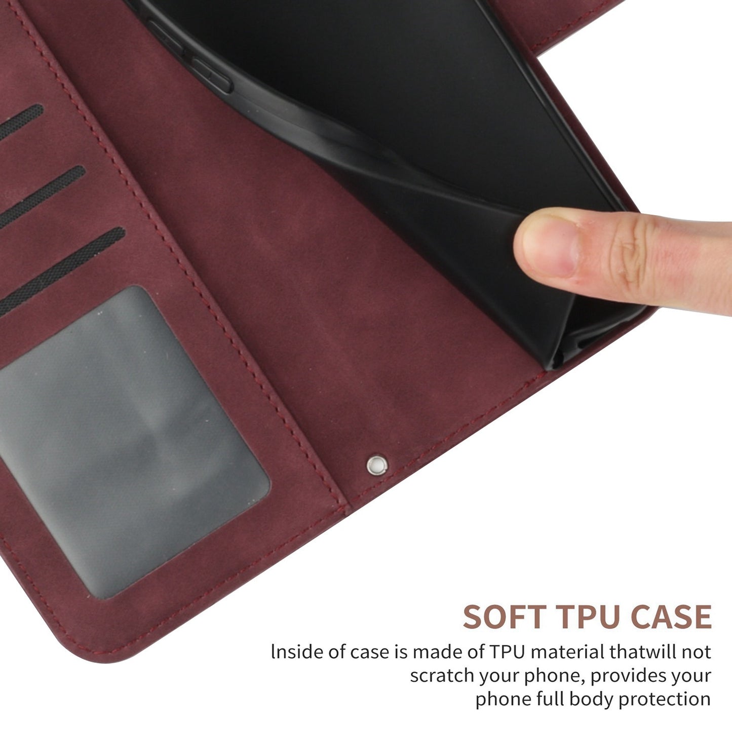 For-Xiaomi-15-Skin-Feel-Sun-Flower-Embossed-Flip-Leather-Phone-Case-with-Lanyard(Wine-Red)