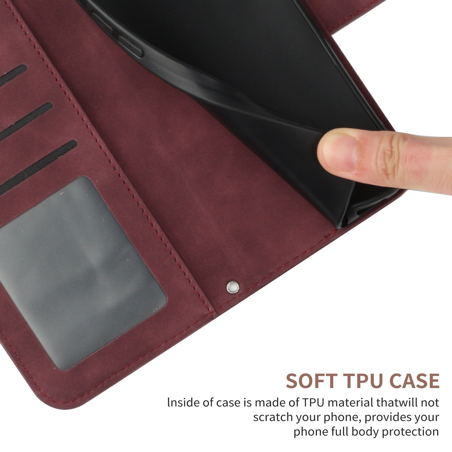 For-Xiaomi-15-Skin-Feel-Sun-Flower-Embossed-Flip-Leather-Phone-Case-with-Lanyard(Wine-Red)