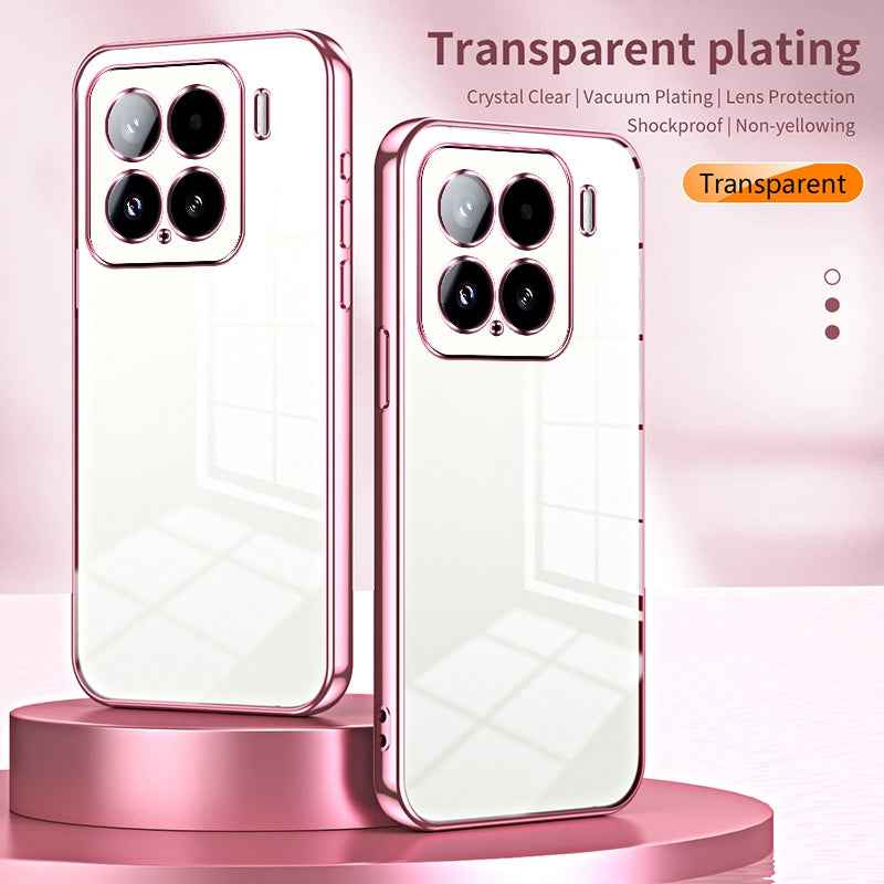 For-Xiaomi-15-Transparent-Plating-Fine-Hole-Phone-Case(Transparent)