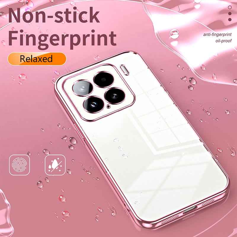For-Xiaomi-15-Transparent-Plating-Fine-Hole-Phone-Case(Transparent)