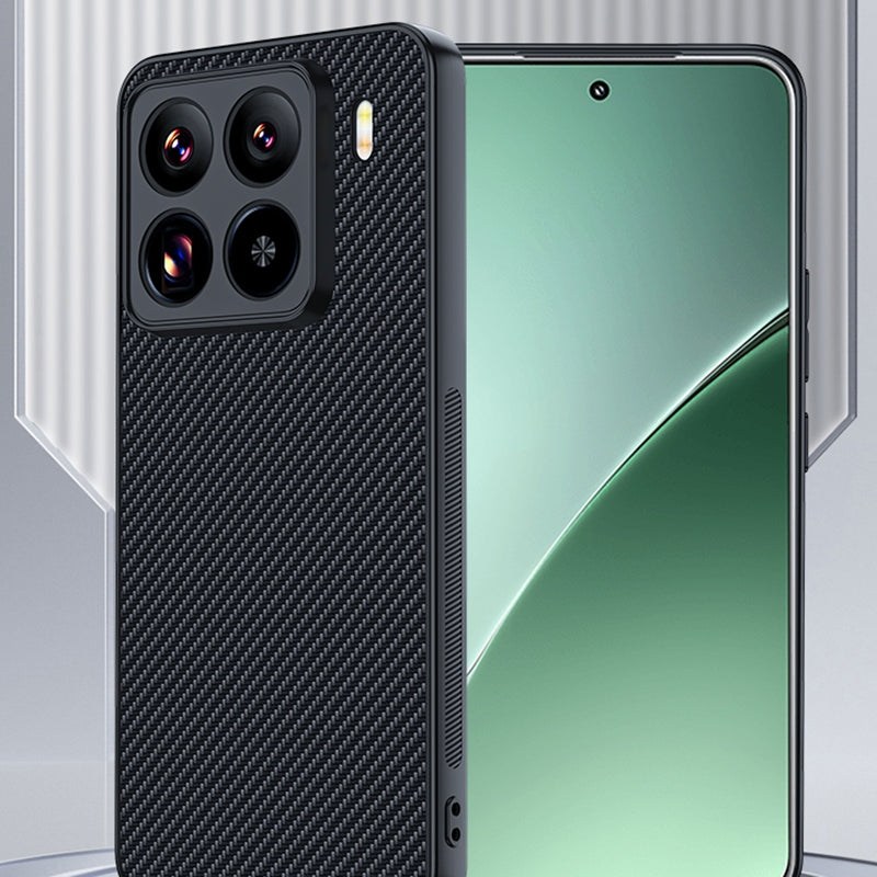 For-Xiaomi-15-Ultra-thin-Carbon-Fiber-Texture-Printing-Phone-Case(Black)
