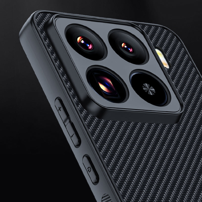 For-Xiaomi-15-Ultra-thin-Carbon-Fiber-Texture-Printing-Phone-Case(Black)