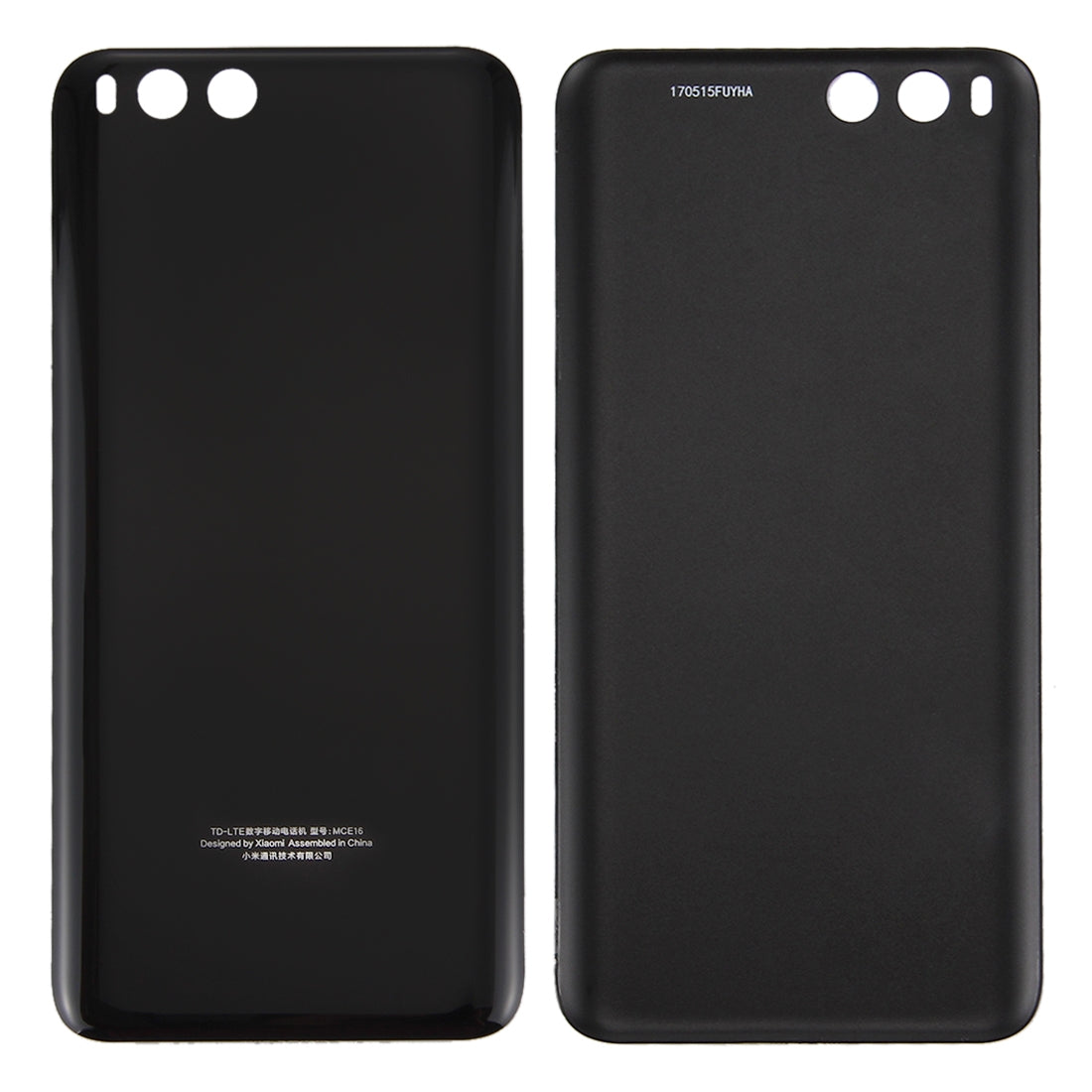 For-Xiaomi-Mi-6-Glass-Battery-Back-Cover(Black)