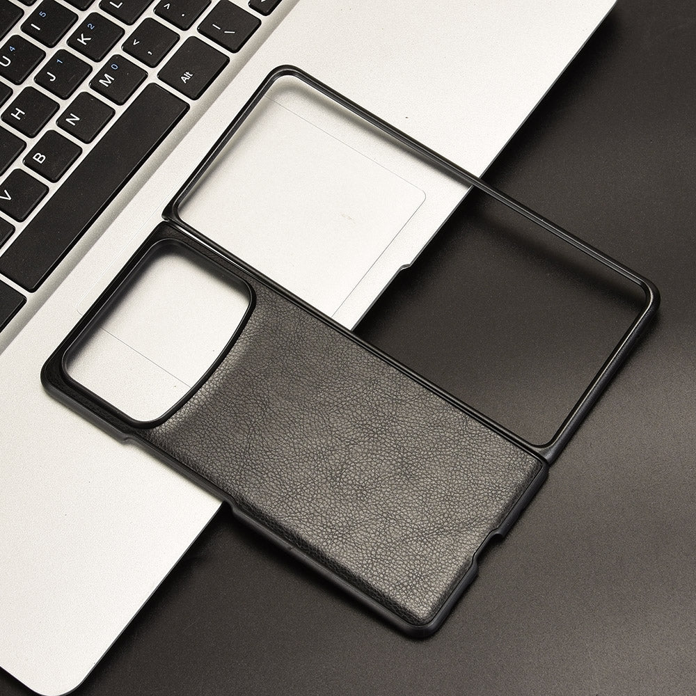 For-Xiaomi-Mix-Fold-4-Litchi-Texture-Back-Cover-Phone-Case(Black)
