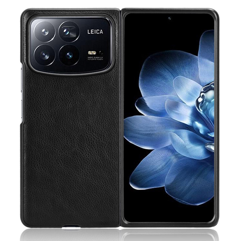 For-Xiaomi-Mix-Fold-4-Litchi-Texture-Back-Cover-Phone-Case(Black)
