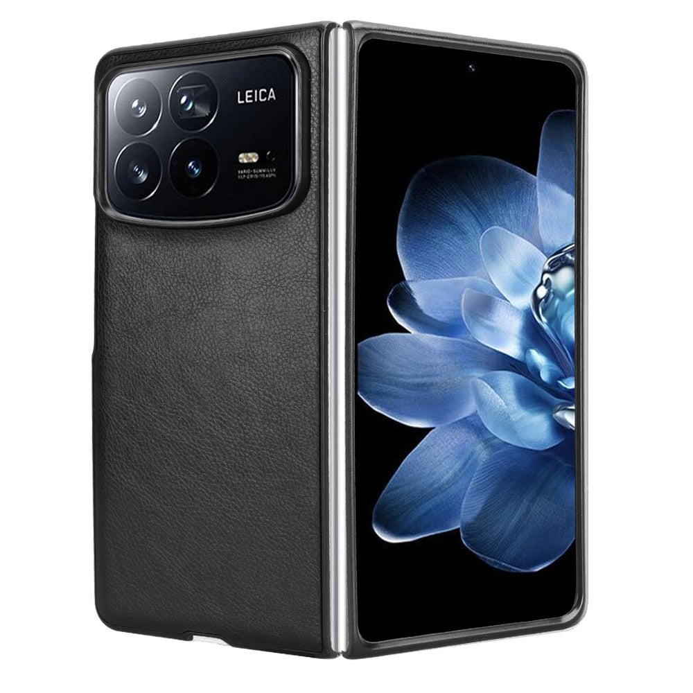 For-Xiaomi-Mix-Fold-4-Litchi-Texture-Back-Cover-Phone-Case(Black)