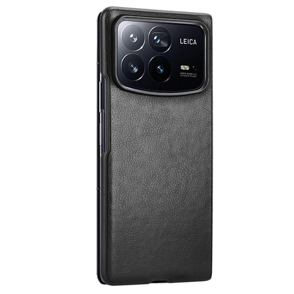 For-Xiaomi-Mix-Fold-4-Litchi-Texture-Back-Cover-Phone-Case(Black)