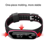 For-Xiaomi-Mi-Band-4-/-3-Silicone-Two-color-Thread-Watch-Band,-Style:Single-Bead-Texture(Green)