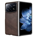 For-Xiaomi-Mix-Fold-4-Litchi-Texture-Back-Cover-Phone-Case(Brown)