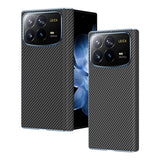 For-Xiaomi-MIX-Fold-4-Electroplated-Carbon-Fiber-Pattern-Folding-Phone-Case-with-Hinge(Black)