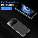 For-Xiaomi-MIX-Fold-4-Electroplated-Carbon-Fiber-Pattern-Folding-Phone-Case-with-Hinge(Black)