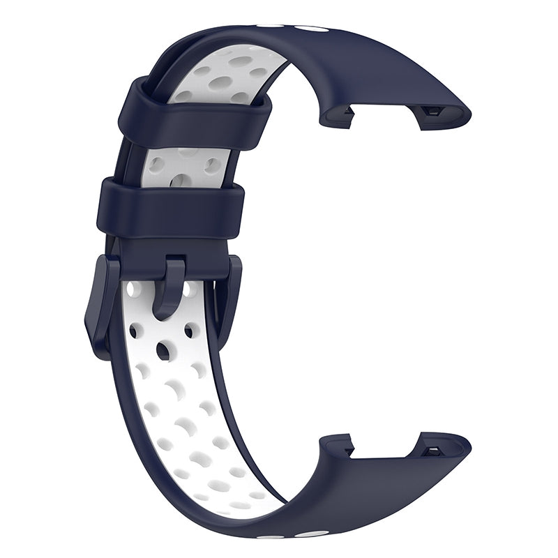 For-Xiaomi-Mi-Band-7-Pro-Breathable-Sports-TPU-Watch-Band(Dark-Blue+White)