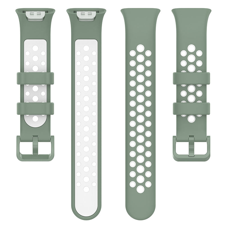 For-Xiaomi-Mi-Band-7-Pro-Breathable-Sports-TPU-Watch-Band(Dark-Blue+White)