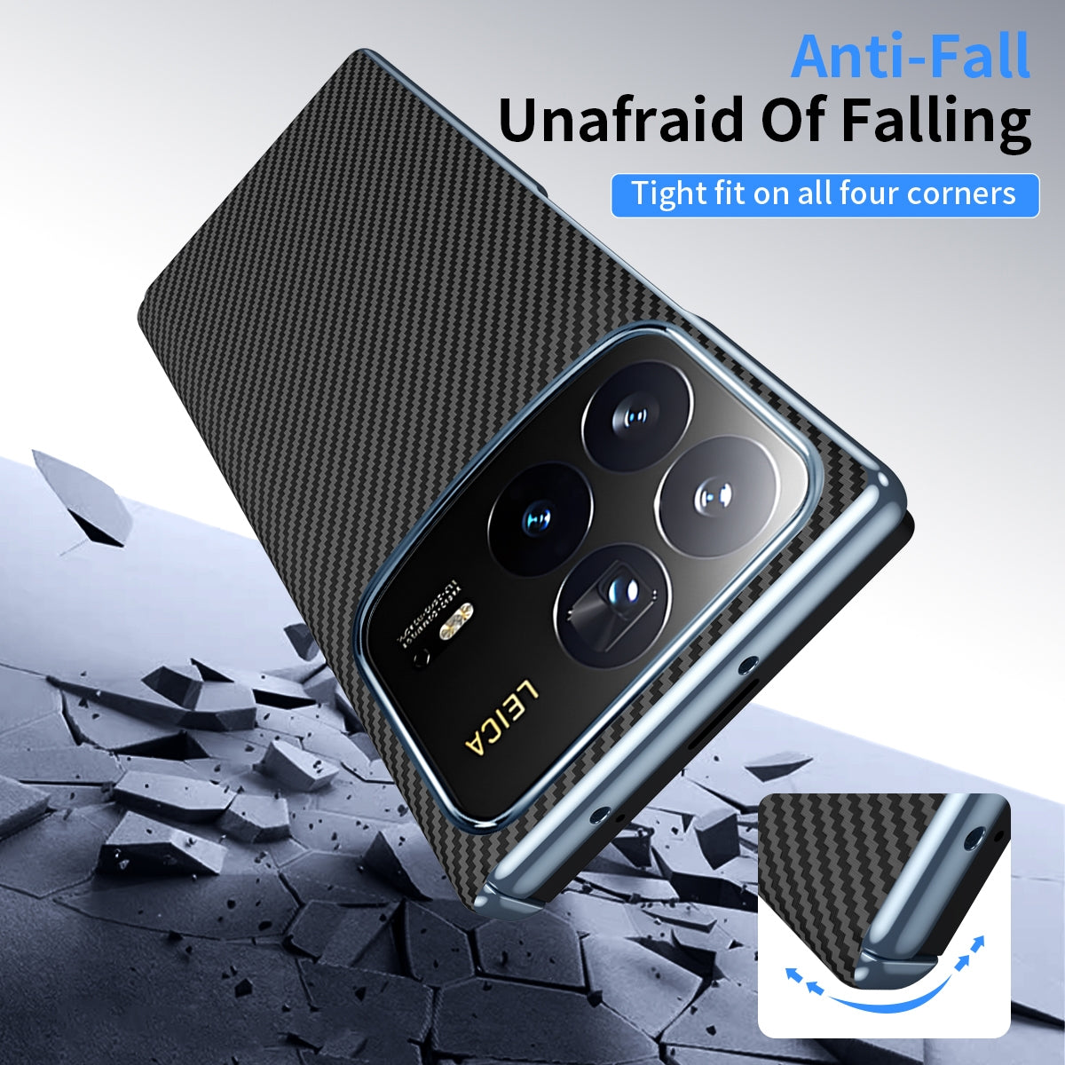 For-Xiaomi-MIX-Fold-4-Electroplated-Carbon-Fiber-Pattern-Folding-Phone-Case-with-Hinge(Black)