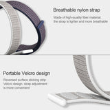 For-Xiaomi-Mi-Band-5-/-4-/-3-Nylon-Watch-Band(Seashell+Grey-White)