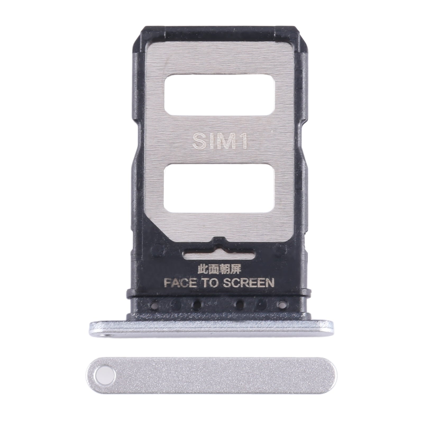 For-Xiaomi-Note-13-Pro+-SIM-Card-Tray-+-SIM-Card-Tray-(Silver)