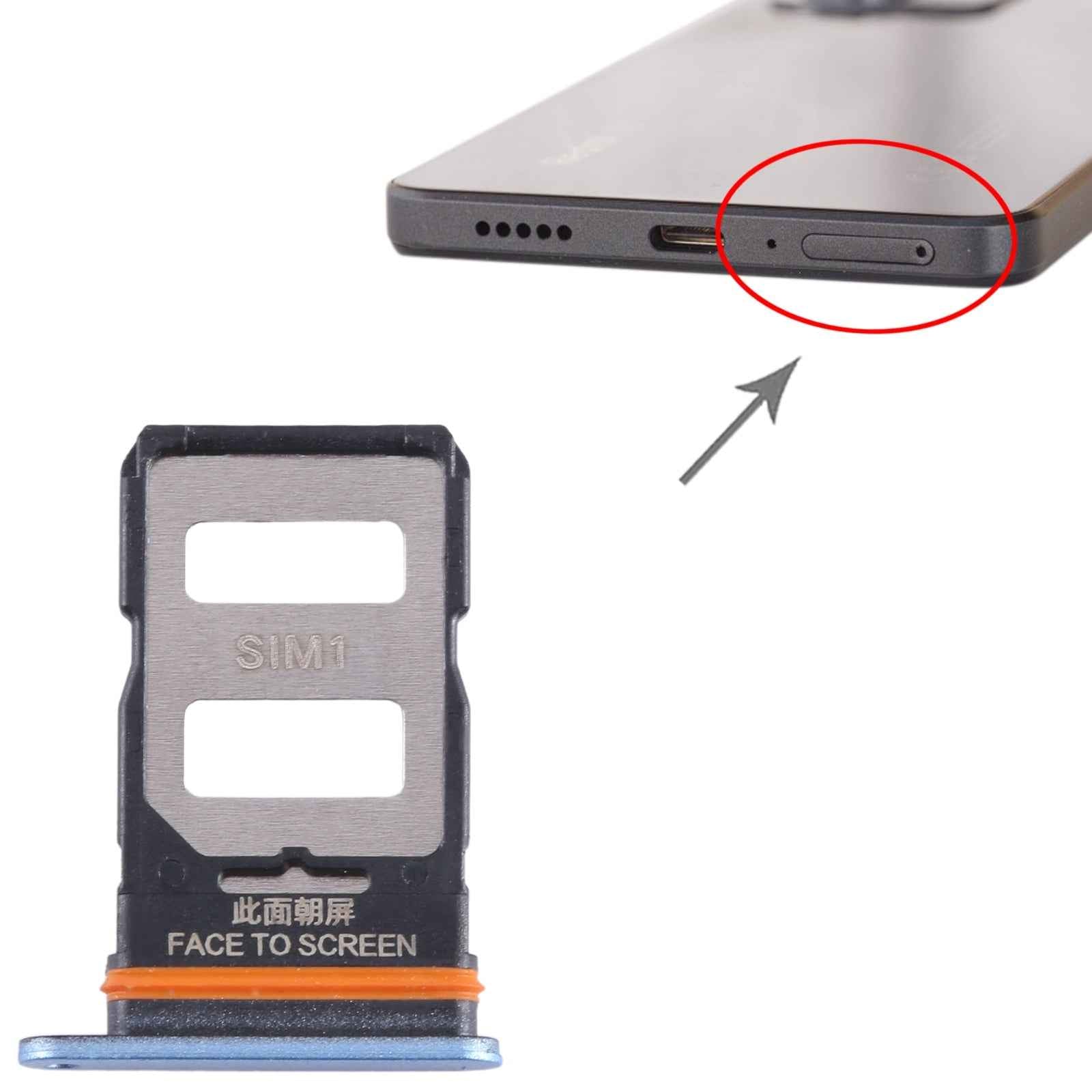 For-Xiaomi-Poco-X5-Pro-SIM-Card-Tray-+-SIM-Card-Tray-(Blue)