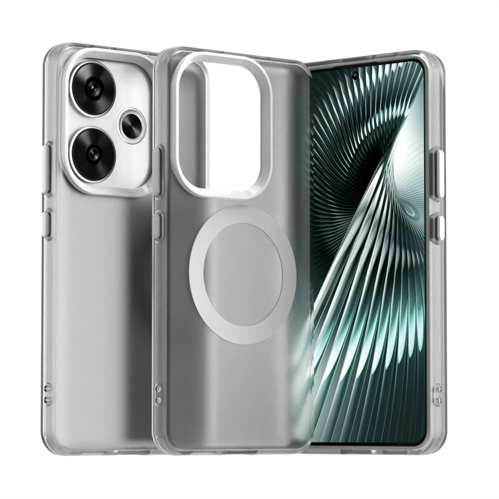For-Xiaomi-Poco-F6-5G-Candy-Magsafe-PC-Hybrid-TPU-Phone-Case(White)