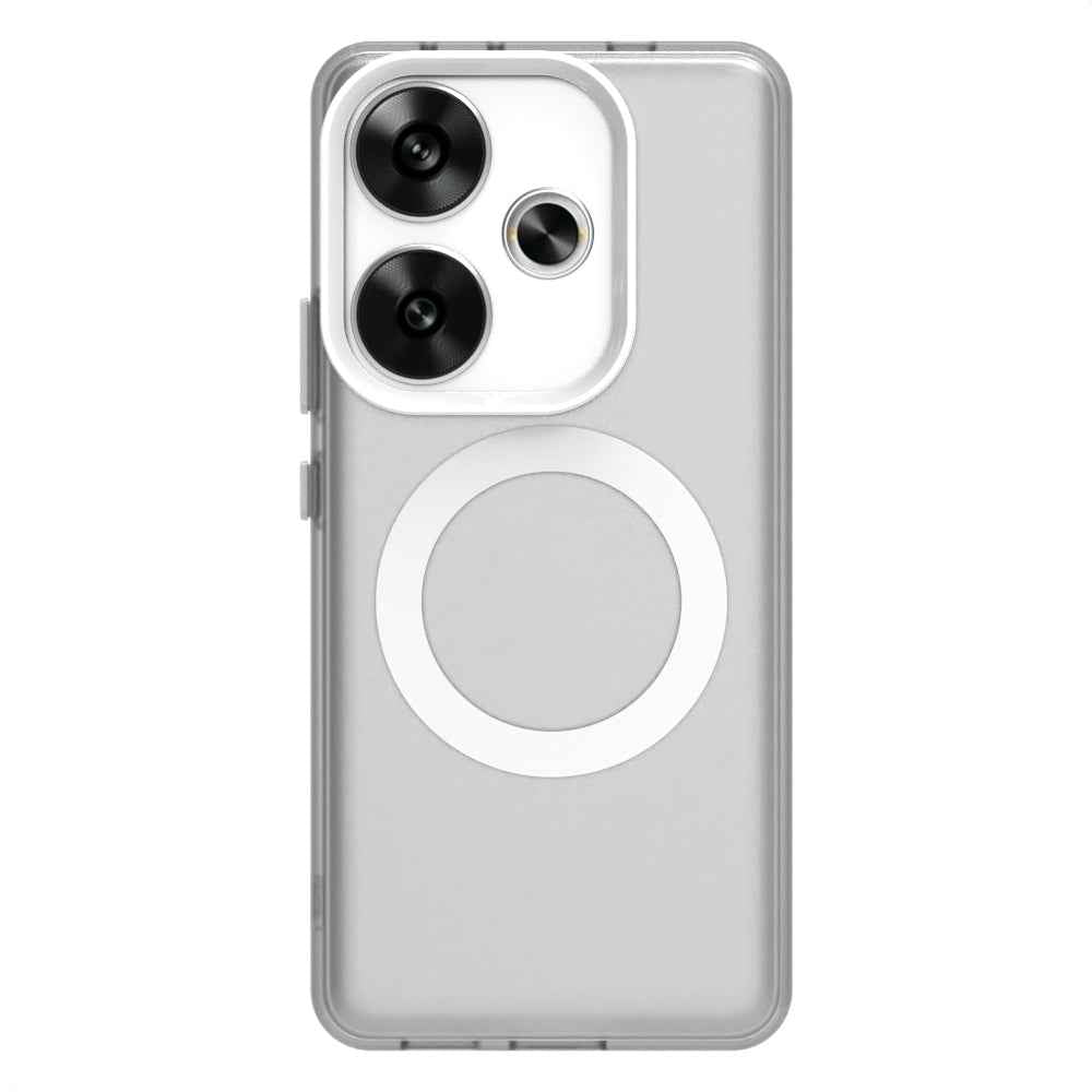 For-Xiaomi-Poco-F6-5G-Candy-Magsafe-PC-Hybrid-TPU-Phone-Case(White)