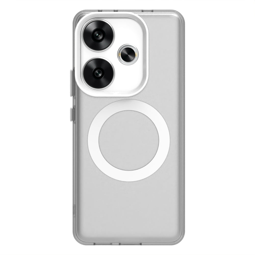 For-Xiaomi-Poco-F6-5G-Candy-Magsafe-PC-Hybrid-TPU-Phone-Case(White)