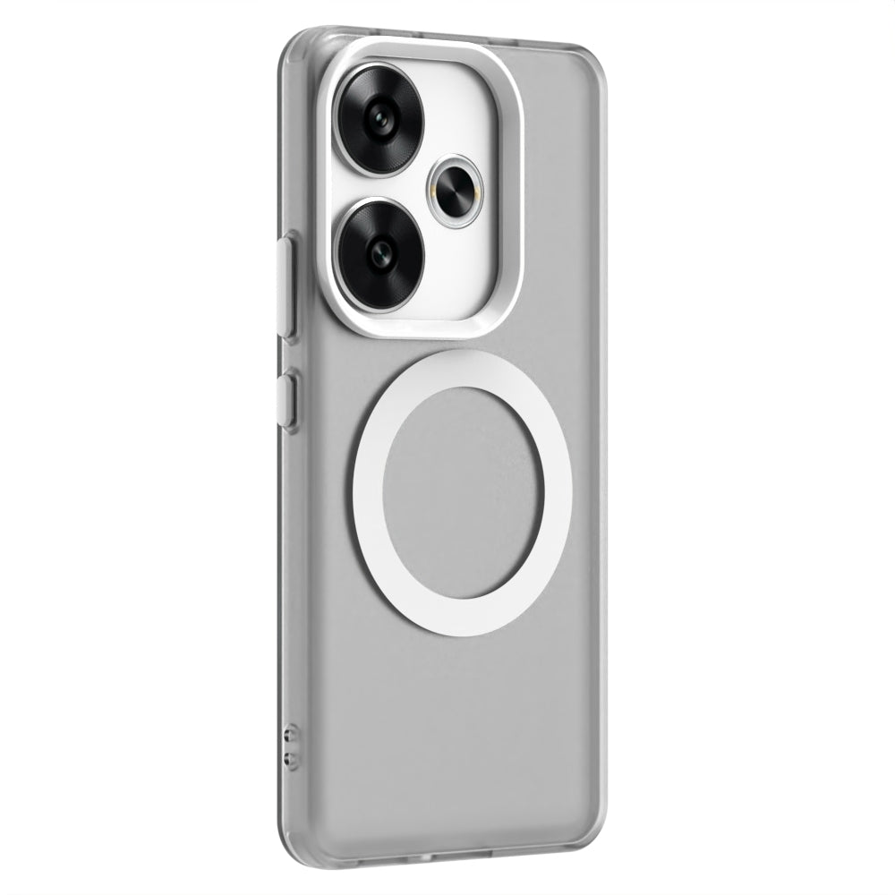 For-Xiaomi-Poco-F6-5G-Candy-Magsafe-PC-Hybrid-TPU-Phone-Case(White)