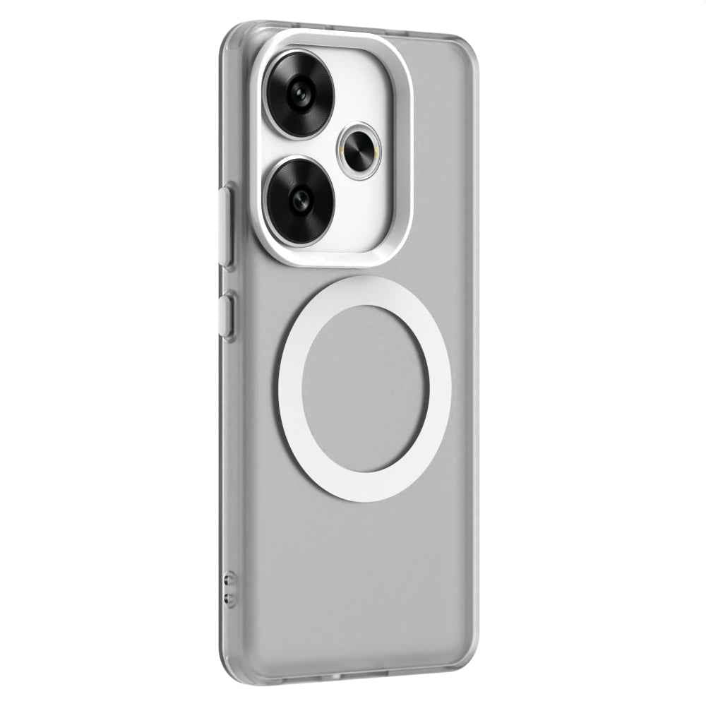 For-Xiaomi-Poco-F6-5G-Candy-Magsafe-PC-Hybrid-TPU-Phone-Case(White)