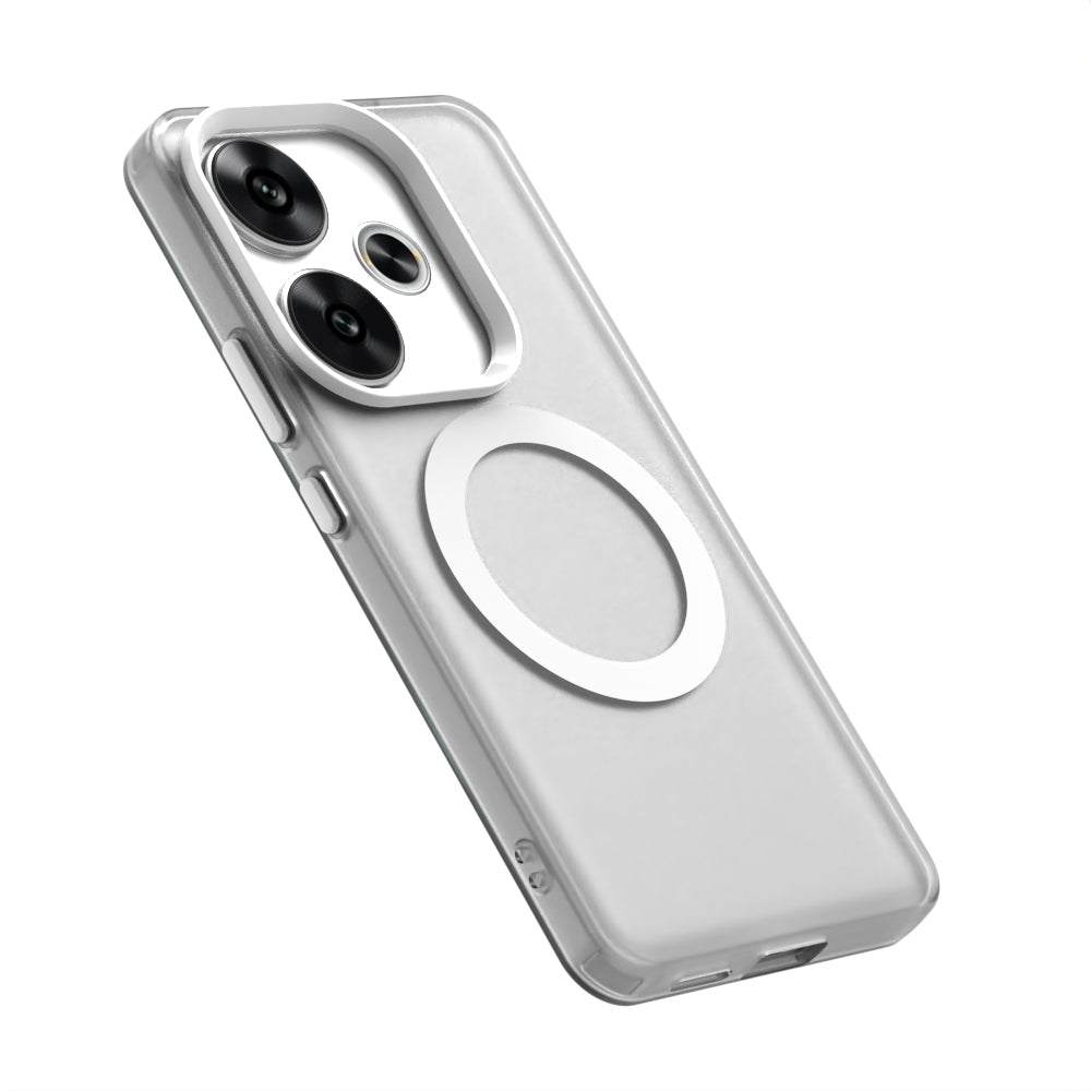 For-Xiaomi-Poco-F6-5G-Candy-Magsafe-PC-Hybrid-TPU-Phone-Case(White)