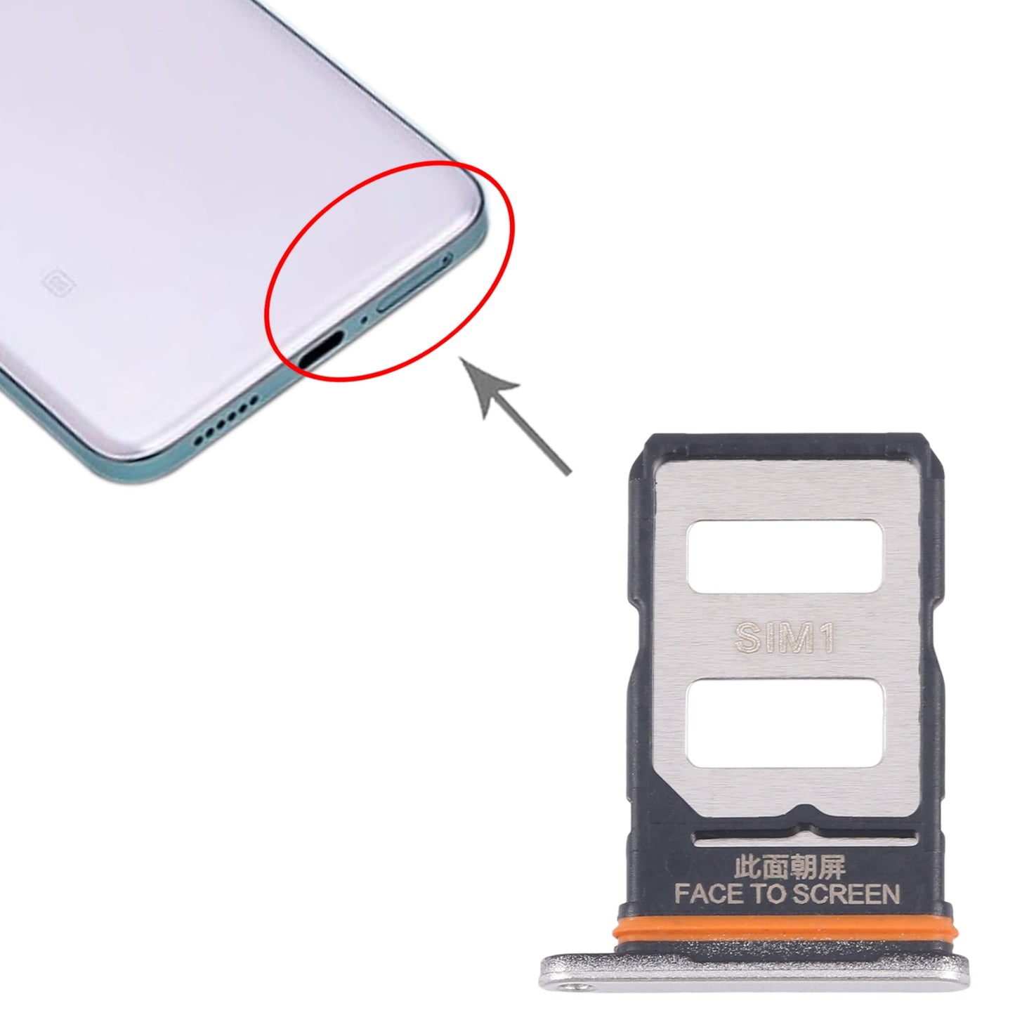 For-Xiaomi-Poco-F6-Original-SIM-Card-Tray-+-SIM-Card-Tray-(Gold)