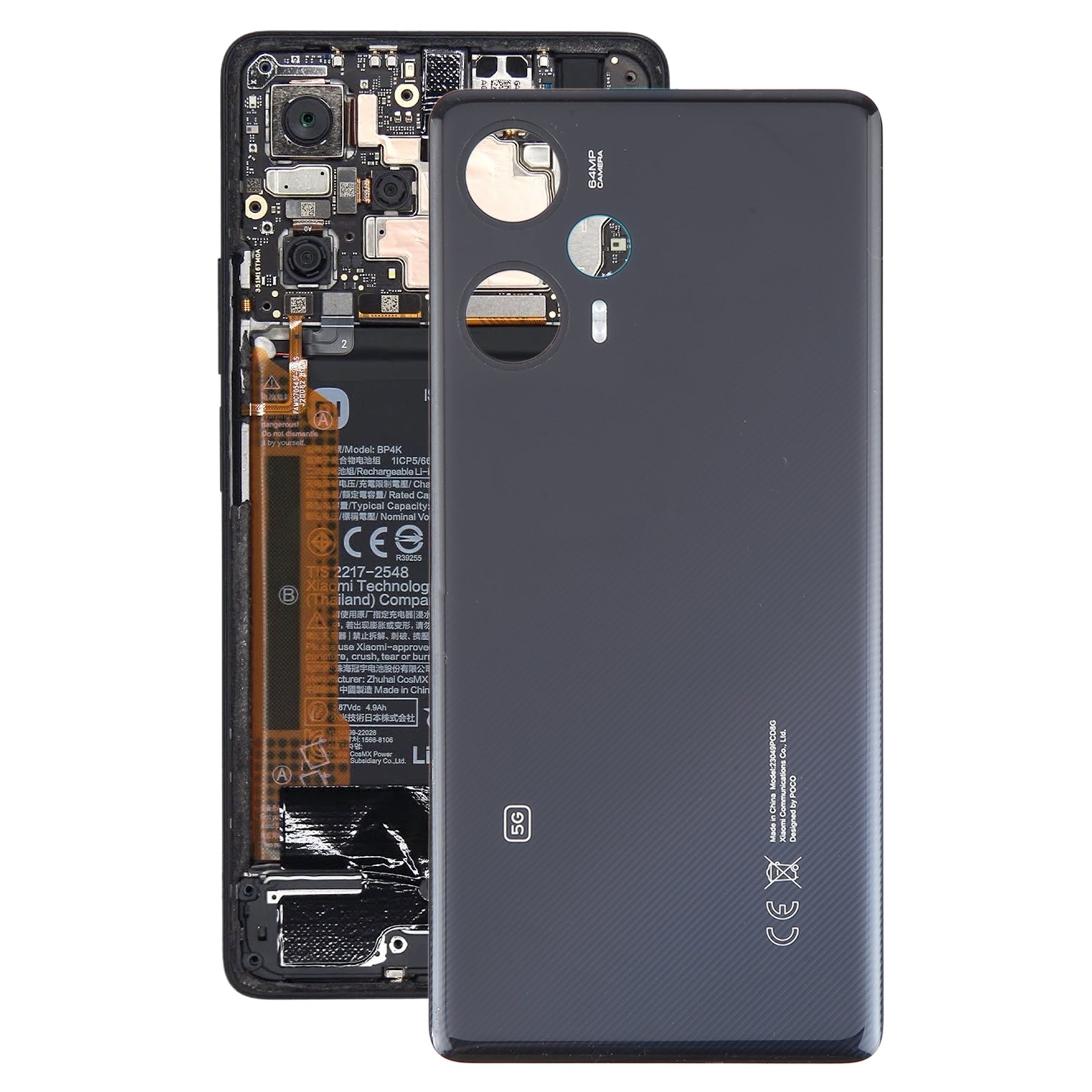 For-Xiaomi-Poco-F5-Original-Battery-Back-Cover(Black)