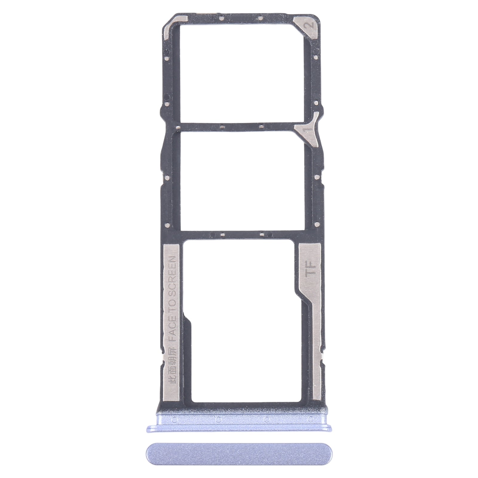 For-Xiaomi-Poco-M6-Original-SIM-Card-Tray-+-SIM-Card-Tray-+-Micro-SD-Card-Tray-(Blue)