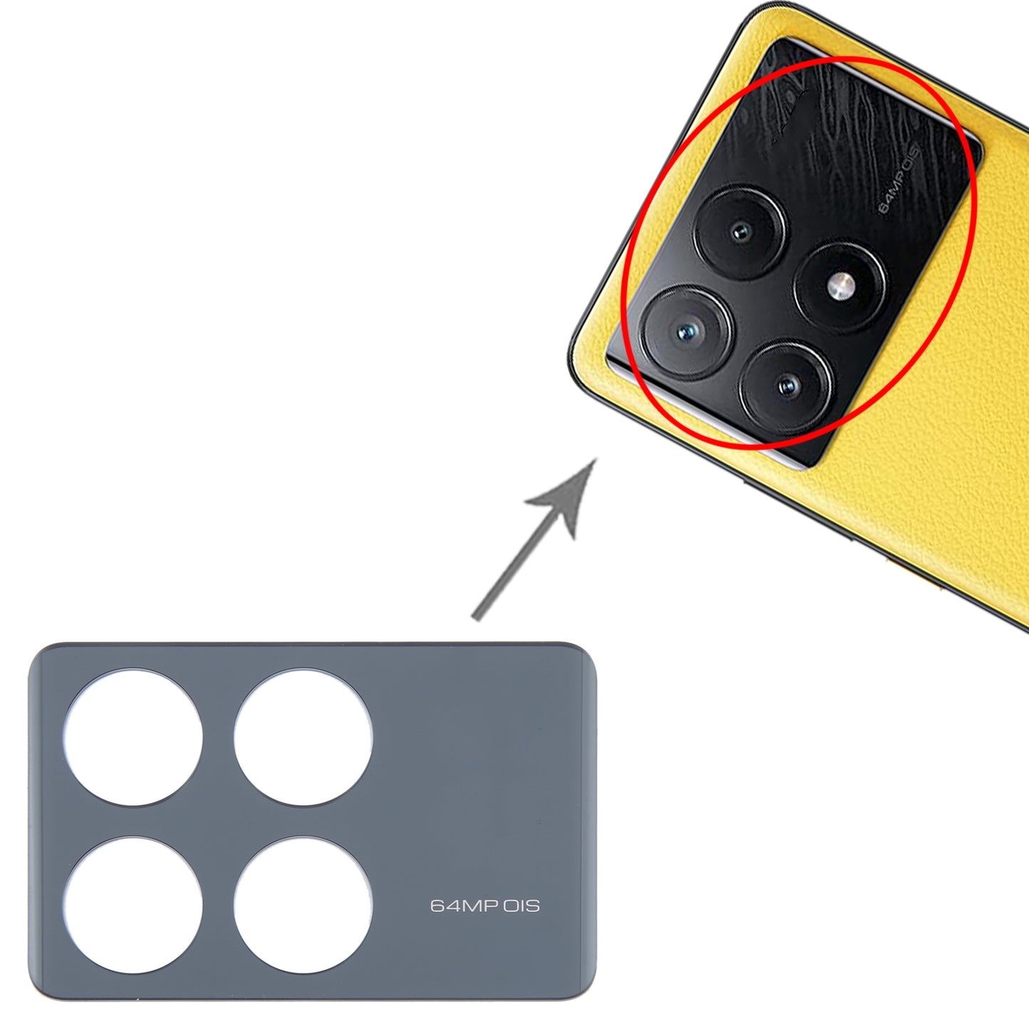 For-Xiaomi-Poco-X6-Pro-5G-Original-Rear-Camera-Frame