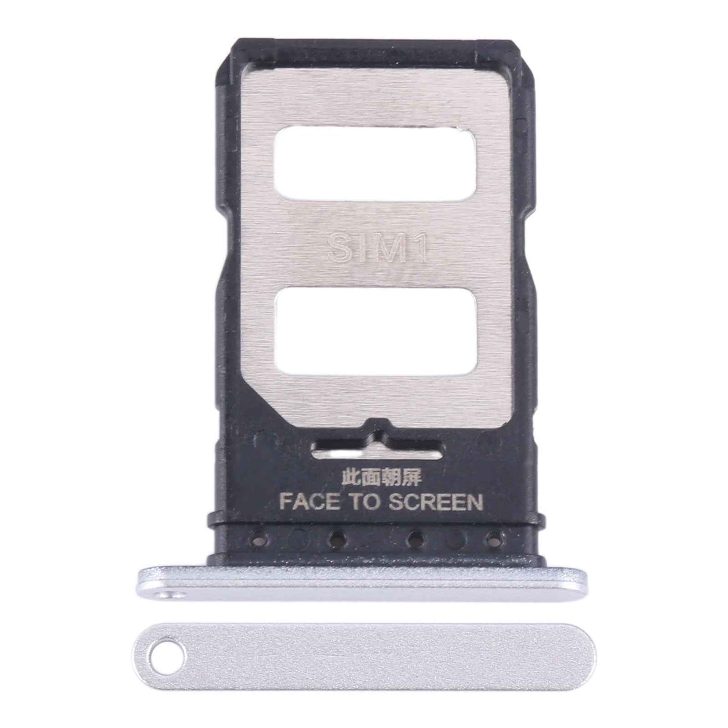 For-Xiaomi-Redmi-Note-13-Pro+-SIM-Card-Tray-+-SIM-Card-Tray-(Silver)
