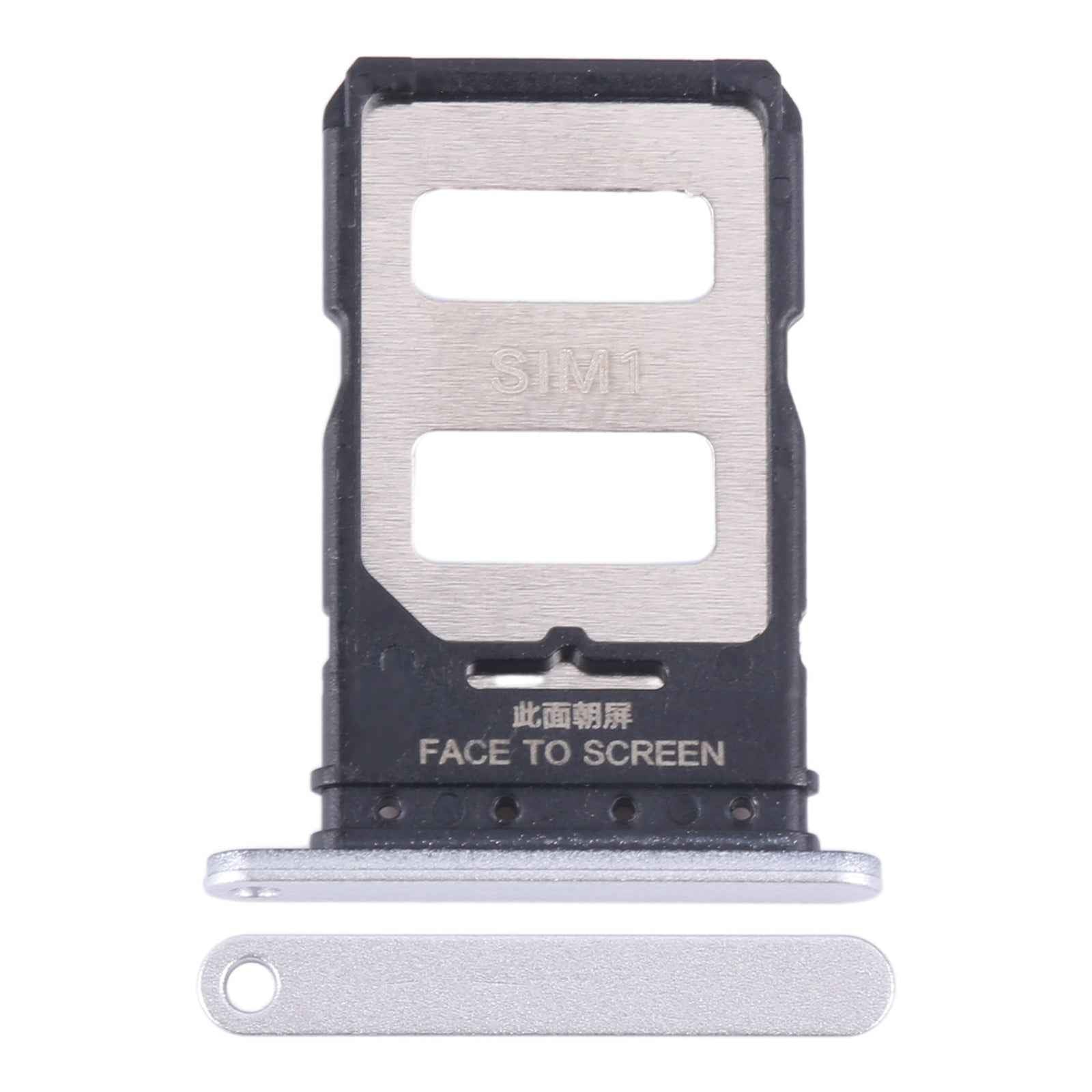 For-Xiaomi-Redmi-Note-13-Pro+-SIM-Card-Tray-+-SIM-Card-Tray-(Silver)