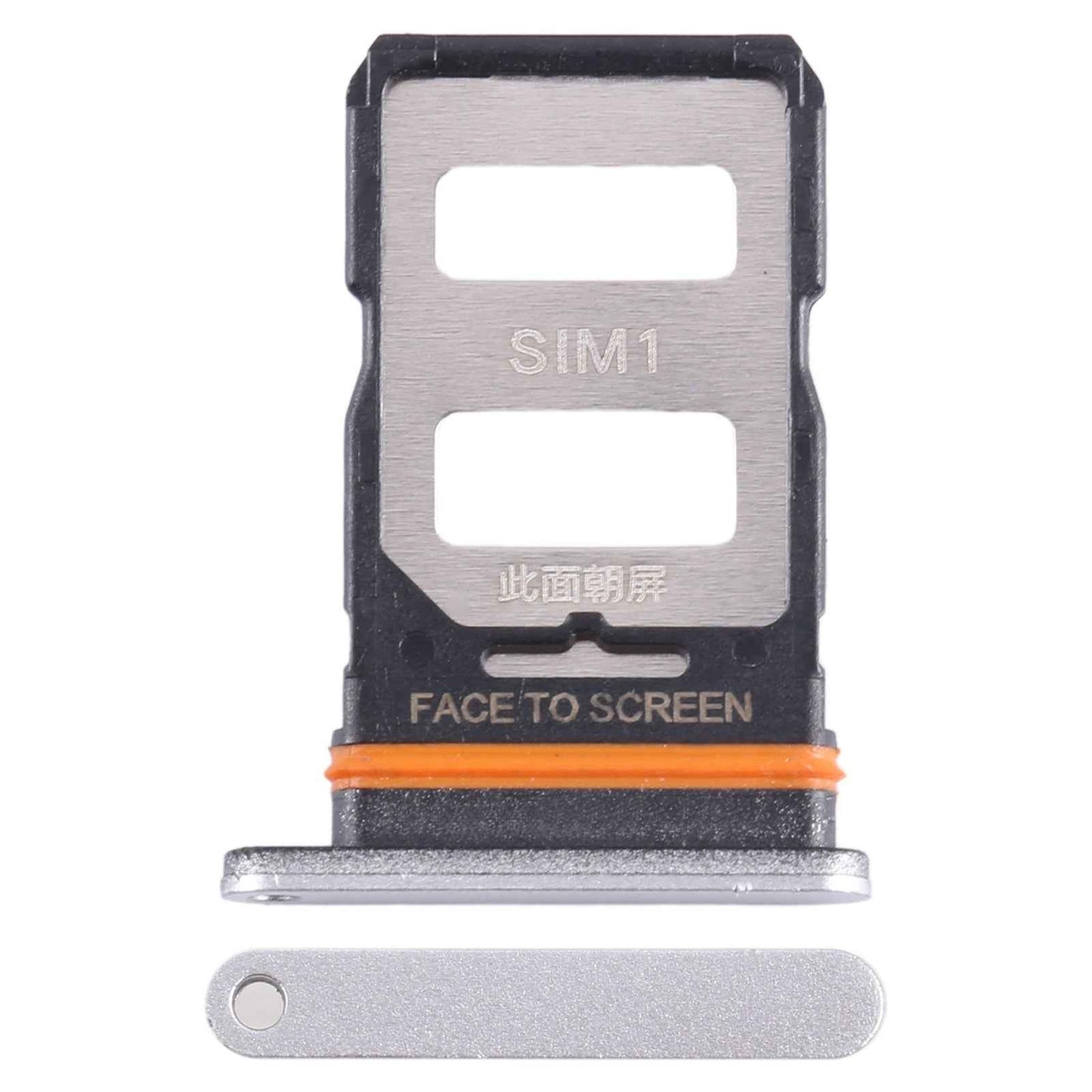 For-Xiaomi-Redmi-Note-12-Pro+-5G-SIM-Card-Tray-+-SIM-Card-Tray-(Silver)