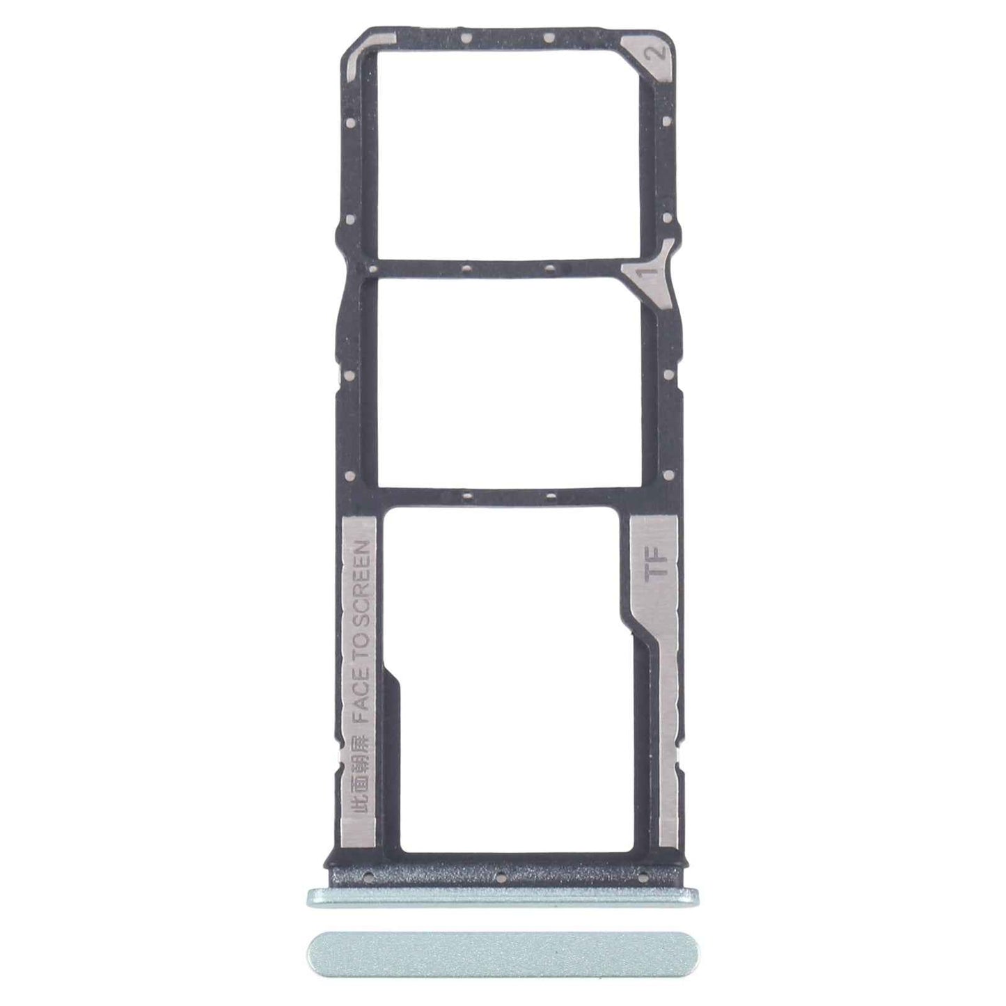 For-Xiaomi-Redmi-13R-Original-SIM-Card-Tray-+-SIM-Card-Tray-+-Micro-SD-Card-Tray-(Green)