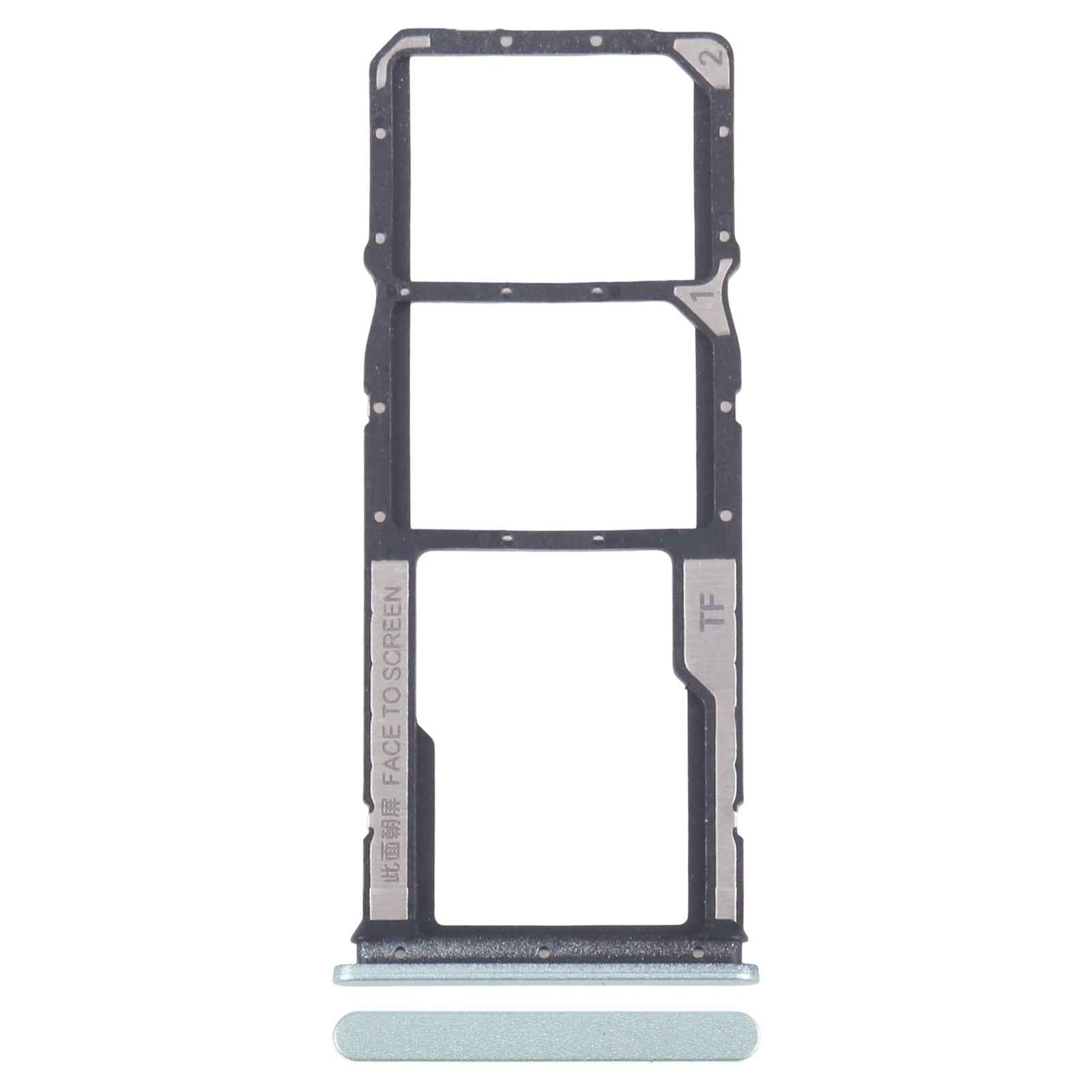 For-Xiaomi-Redmi-13R-Original-SIM-Card-Tray-+-SIM-Card-Tray-+-Micro-SD-Card-Tray-(Green)