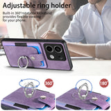 For-Xiaomi-Redmi-Note-13-Pro-Retro-Skin-feel-Ring-Card-Wallet-Phone-Case(Brown)