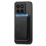 For-Xiaomi-Redmi-Note-13-Pro-5G-Retro-Magsafe-Card-Bag-PU-Back-Cover-Phone-Case(Black)
