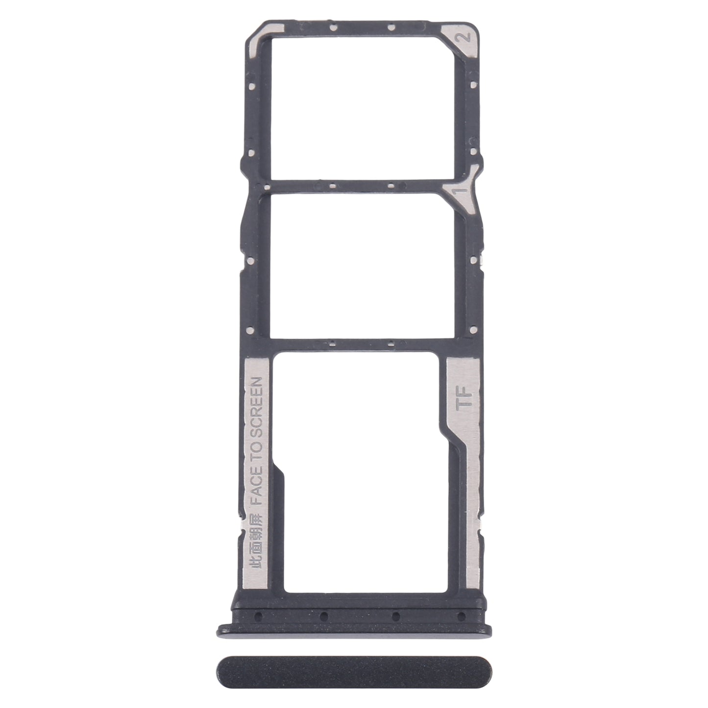 For-Xiaomi-Redmi-13R-Original-SIM-Card-Tray-+-SIM-Card-Tray-+-Micro-SD-Card-Tray-(Black)