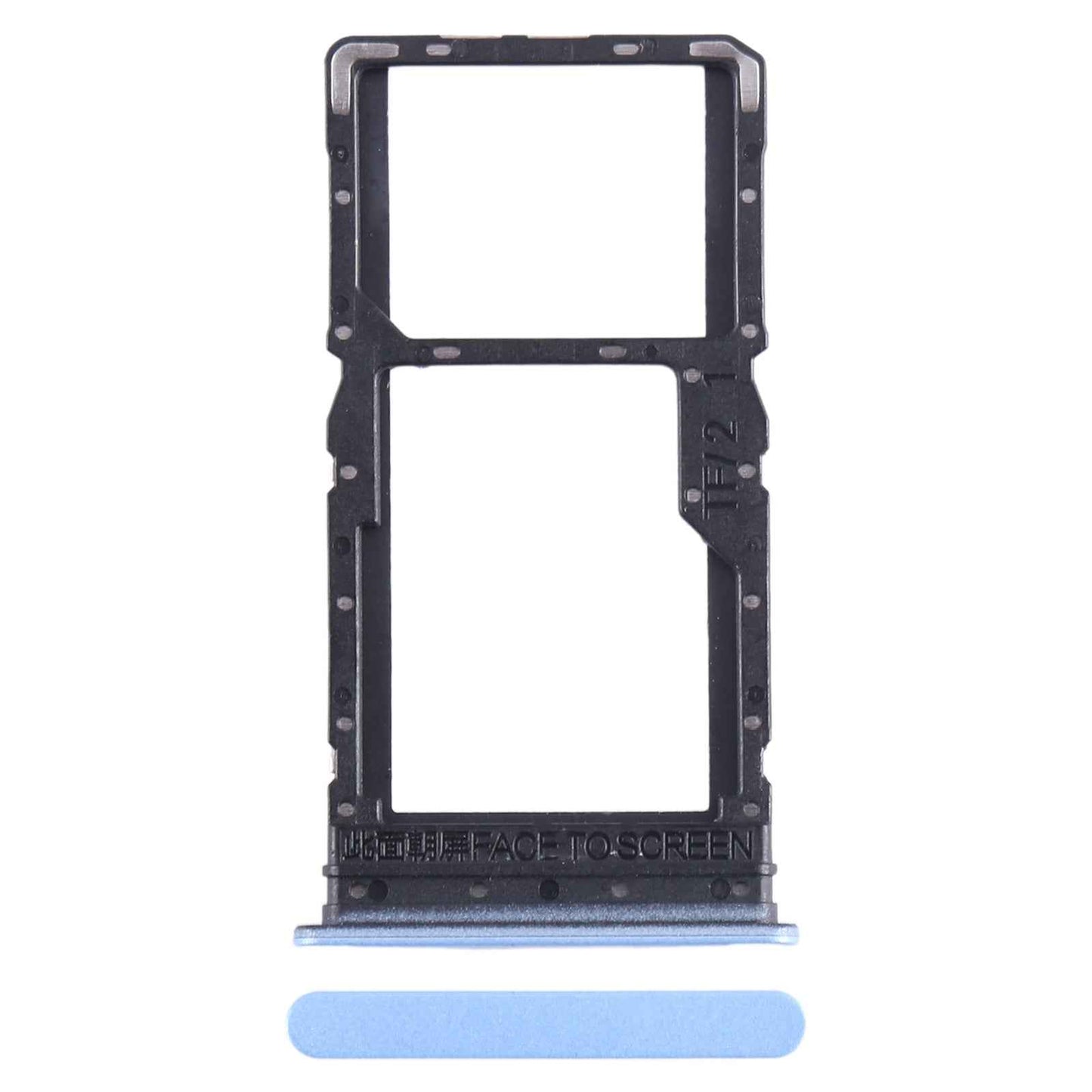 For-Xiaomi-Redmi-12-5G-SIM-Card-Tray-+-SIM-Card-Tray-/-Micro-SD-Card-Tray-(Blue)