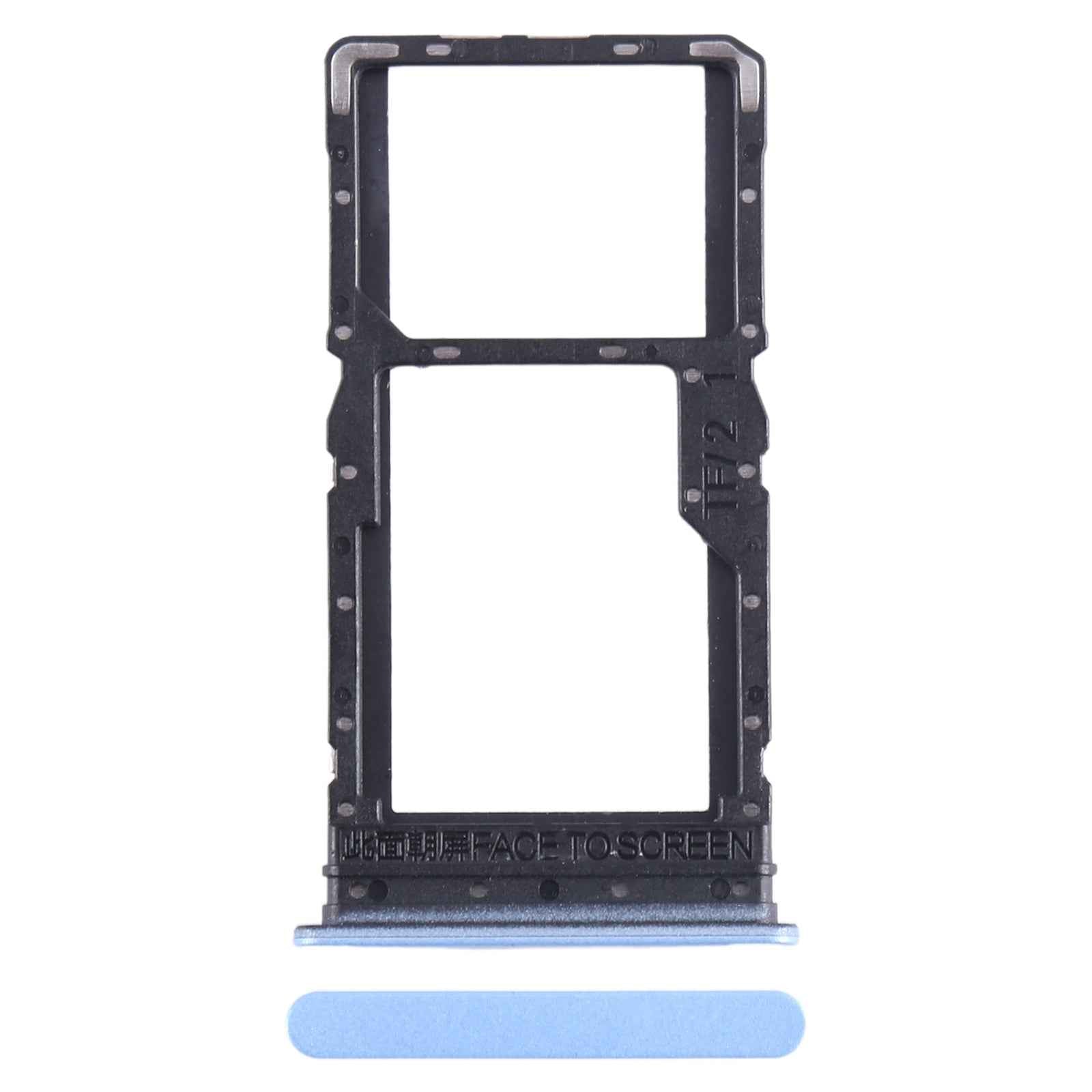 For-Xiaomi-Redmi-12-5G-SIM-Card-Tray-+-SIM-Card-Tray-/-Micro-SD-Card-Tray-(Blue)